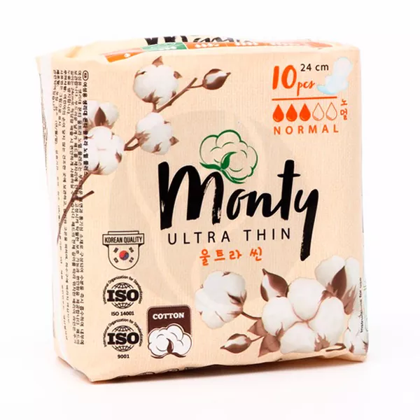 Изображение товара Monty Ultra Thin Normal Plus прокладки, 10шт Изображение товара Monty Ultra Thin Normal Plus прокладки, 10шт