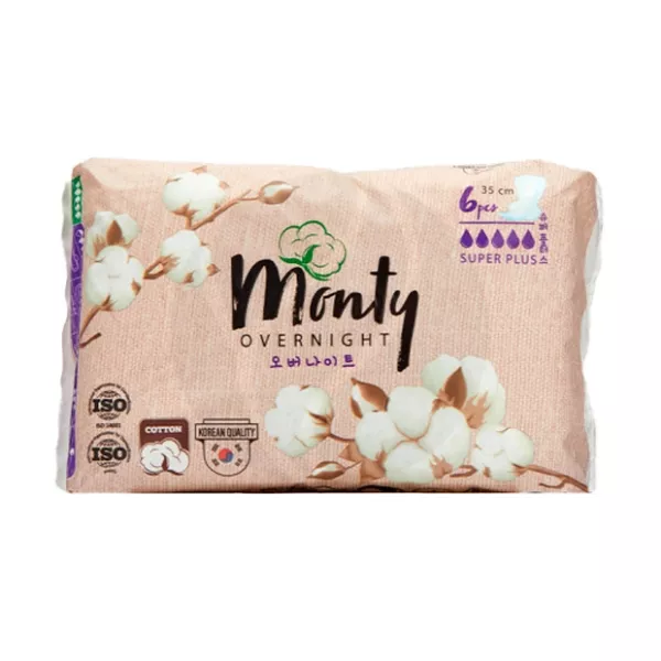 Изображение товара Прокладки Monty Ultra Soft Overnight для ночного сна 35 см, 6 шт Изображение товара Прокладки Monty Ultra Soft Overnight для ночного сна 35 см, 6 шт