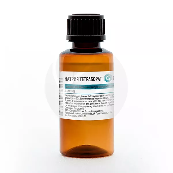 Изображение товара Раствор натрия тетраборaт д/местного применения 20% Самарамедпром, 30 г Изображение товара Раствор натрия тетраборaт д/местного применения 20% Самарамедпром, 30 г