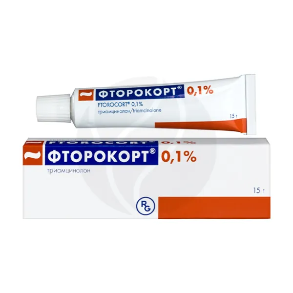 Изображение товара Фторокорт мазь д/наружн. прим. 0.1%, 15г - эффективное средство для кожи Изображение товара Фторокорт мазь д/наружн. прим. 0.1%, 15г - эффективное средство для кожи