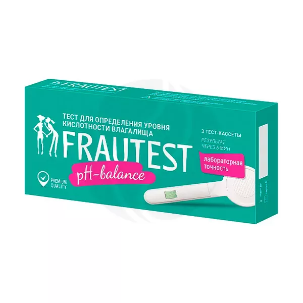 Изображение товара Frautest PH-balance тест для определения уровня рН во влагалище Изображение товара Frautest PH-balance тест для определения уровня рН во влагалище