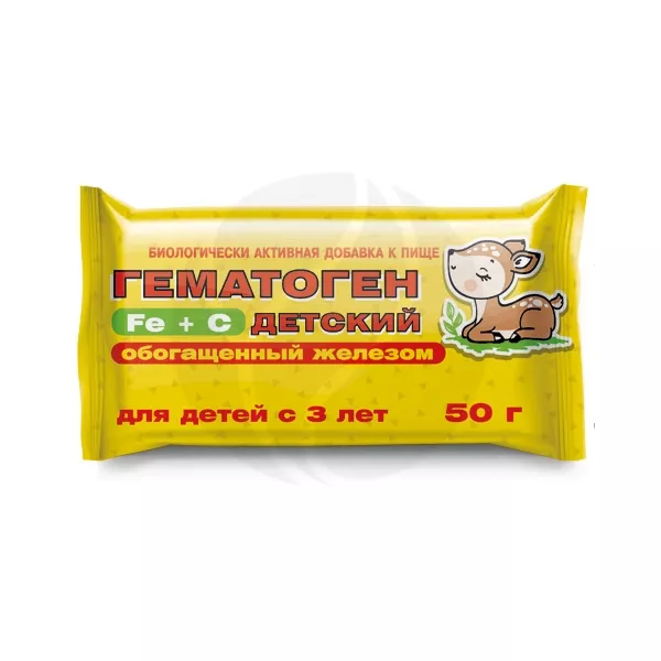 Гематоген Fe+С детский обогащенный железом, 50г