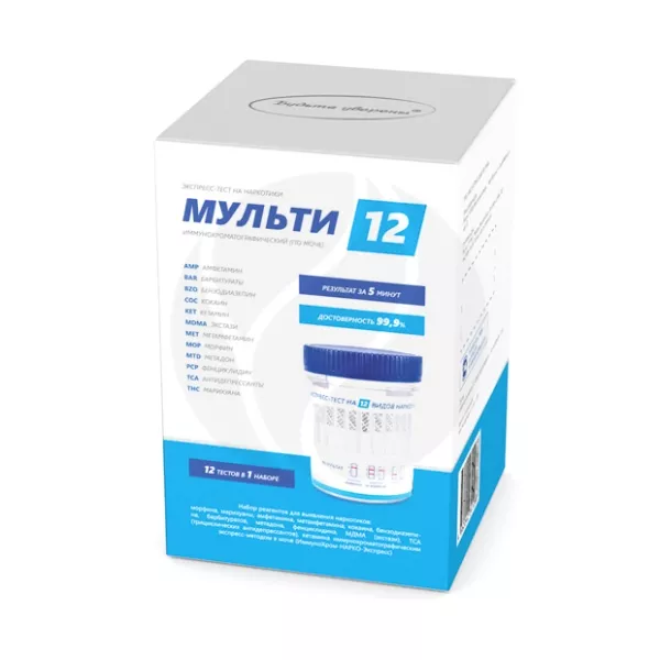 Изображение товара Экспресс-тест на 12 видов наркотиков в моче надежный и быстрый анализ