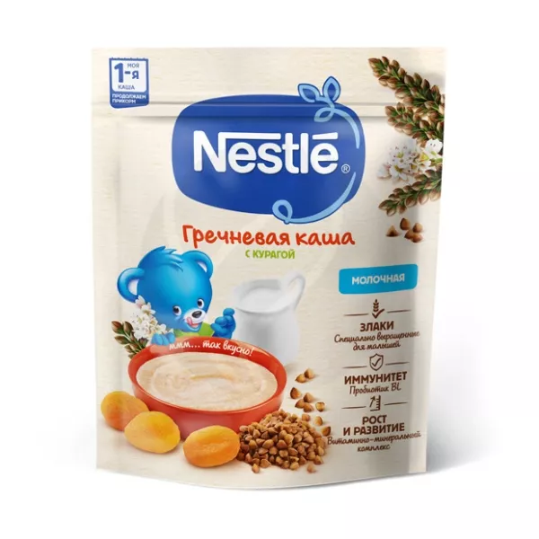 Изображение товара Nestle Молочная гречневая каша с курагой (5+мес), 200г