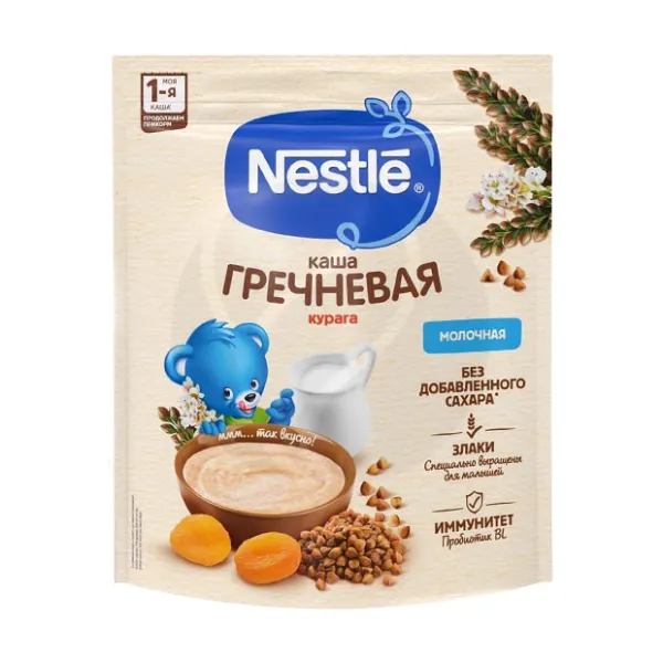 Изображение товара Nestle Молочная гречневая каша с курагой (5+мес), 200г