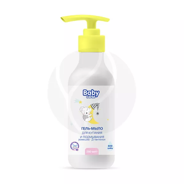 Изображение товара Baby Care гель-мыло для купания и подмывания ромашка и Д-пантенол (0+), 250мл Изображение товара Baby Care гель-мыло для купания и подмывания ромашка и Д-пантенол (0+), 250мл