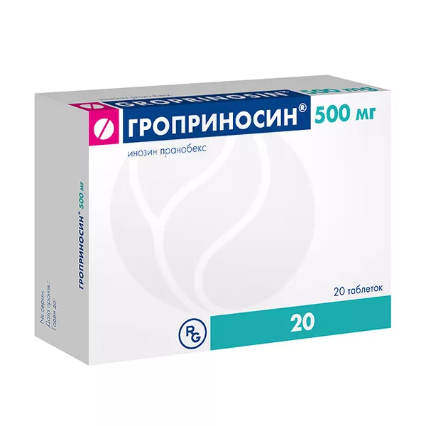 Изображение товара Гроприносин таблетки 500мг для поддержки иммунной системы Изображение товара Гроприносин таблетки 500мг для поддержки иммунной системы