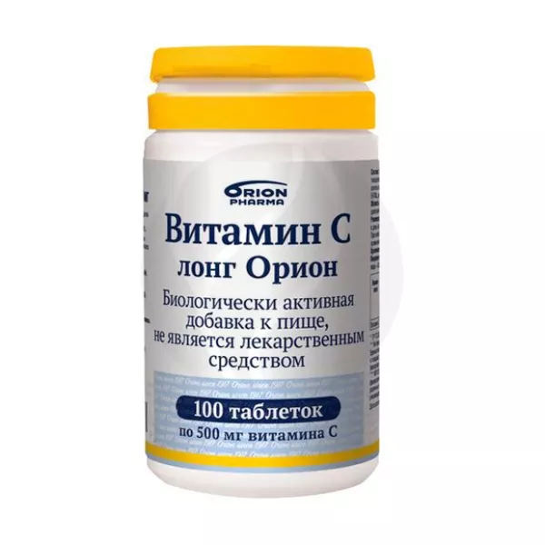Витамин С лонг Орион таблетки 500мг, №100