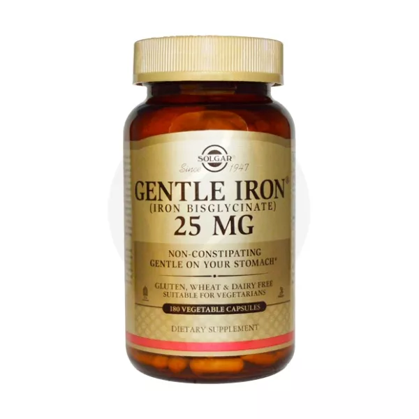 Solgar  Легкодоступное железо Джентл Айрон капсулы 25мг, №180