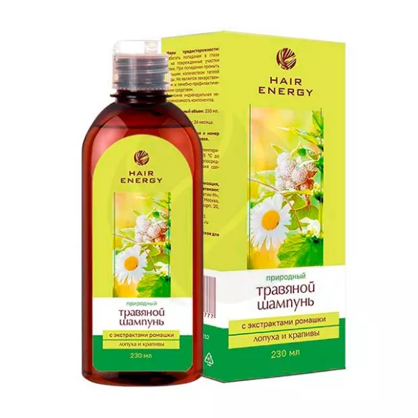 Изображение товара Hair Energy природный травяной шампунь 230 мл для укрепления и сияния волос