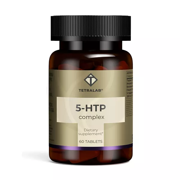 Изображение товара Tetralab 5-гидрокситриптофан комплекс таблетки 60 шт для улучшения настроения Изображение товара Tetralab 5-гидрокситриптофан комплекс таблетки 60 шт для улучшения настроения