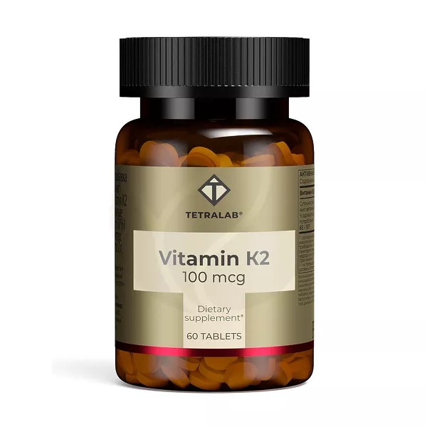 Изображение товара БАД Tetralab Витамин К2 100мкг МК-7 60 таблеток Изображение товара БАД Tetralab Витамин К2 100мкг МК-7 60 таблеток