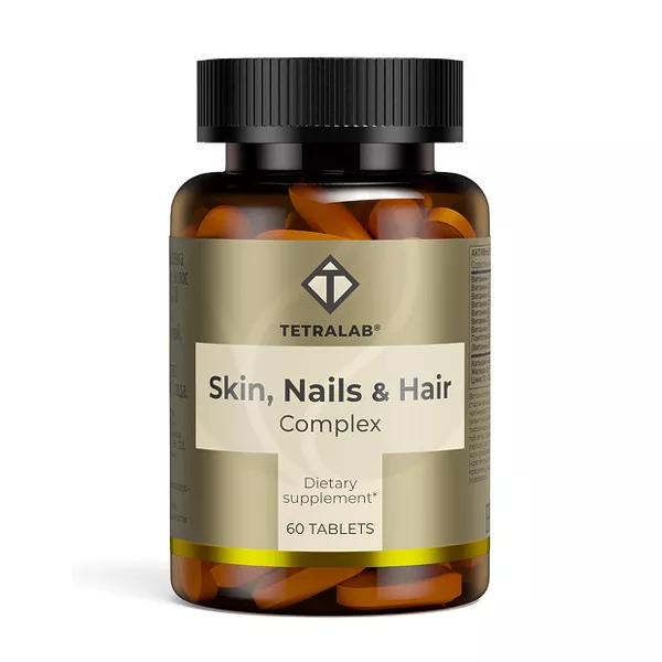 Изображение товара Комплекс для кожи, волос и ногтей Tetralab Витамины и минералы 1 месяц Изображение товара Комплекс для кожи, волос и ногтей Tetralab Витамины и минералы 1 месяц