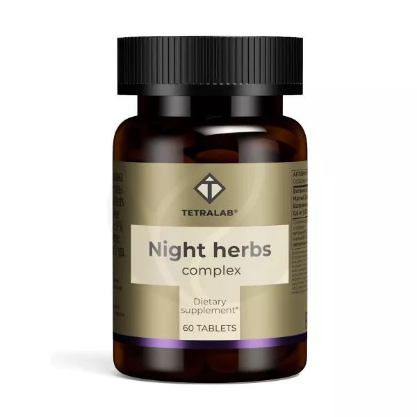 Изображение товара Tetralab Комплекс Ночные травы 60 таблеток для улучшения сна