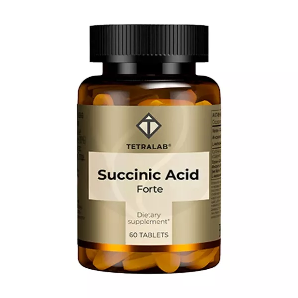 Изображение товара Янтарная кислота Форте таблетки 400мг 60 шт. Биологическая добавка для энергии и печени