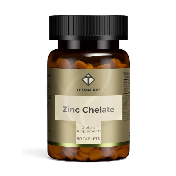 Tetralab Цинк хелат таблетки 25мг, №90
