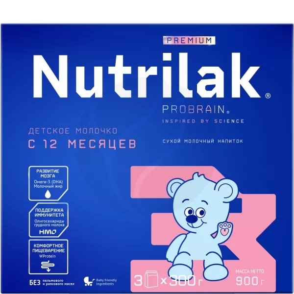 Изображение товара Nutrilak Premium 3 детский молочный напиток (12+мес), 900г