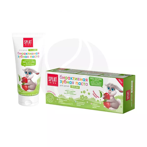 Изображение товара Splat Kids зубная паста детская земляника-вишня (2-6 лет), 50мл