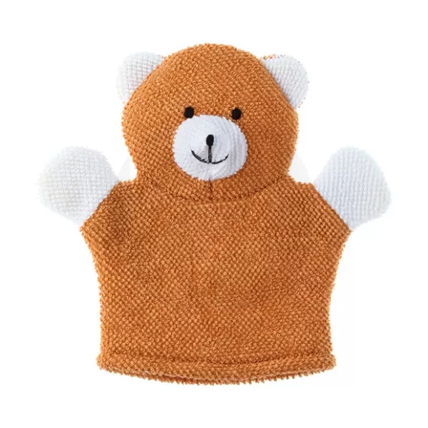 Изображение товара Детская мочалка-рукавичка для купания Roxy-kids Baby bear безопасная и яркая