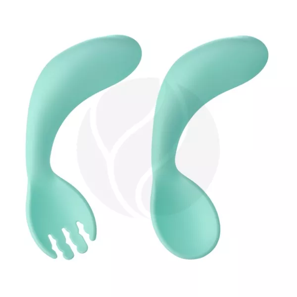 Изображение товара Roxy-kids набор столовых приборов для малышей мятный