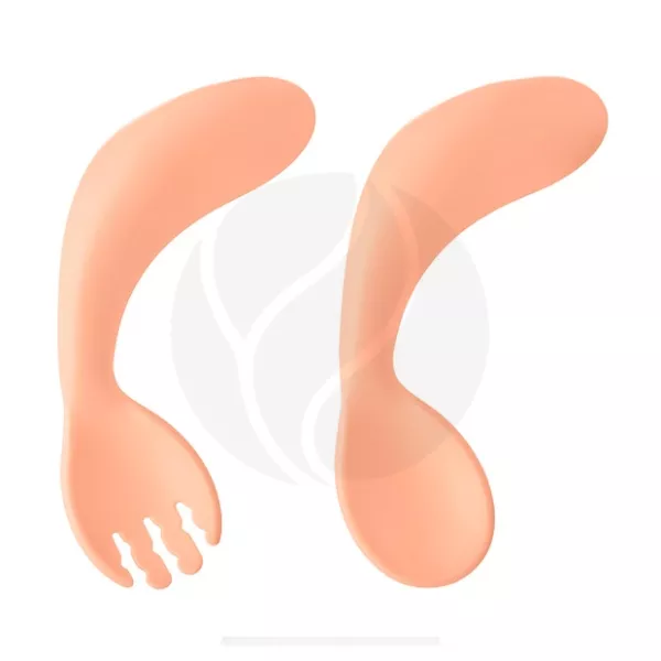 Изображение товара Roxy-kids набор столовых приборов для малышей цвет персик