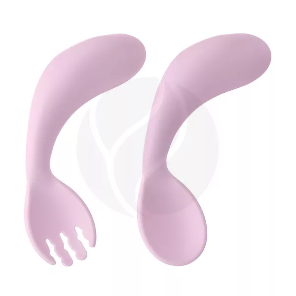 Изображение товара Roxy-kids набор столовых приборов (ложка+вилка) цвет лаванда (9+мес)