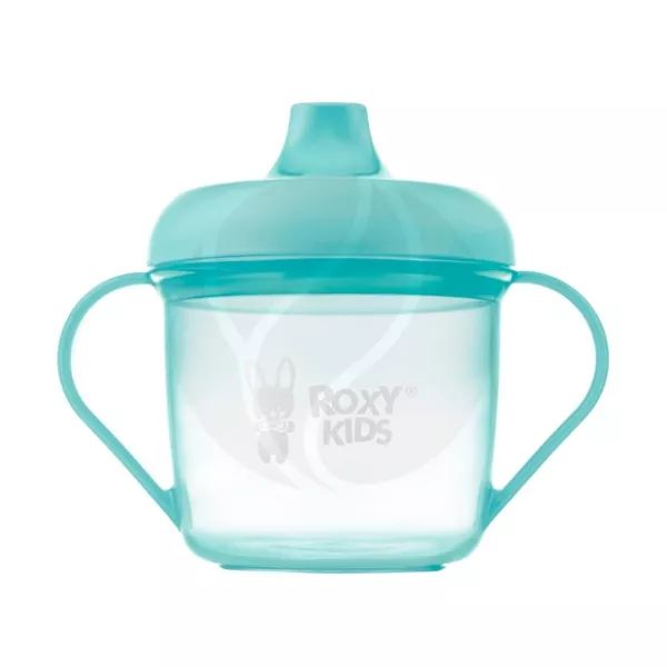 Изображение товара Кружка-поильник Roxy-kids тренировочная мятный 180 мл для малышей 9+ месяцев