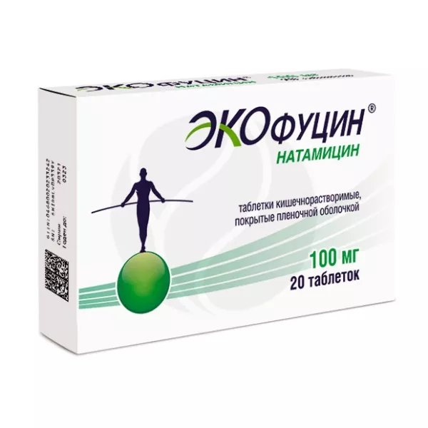Изображение товара Экофуцин таблетки кишечнорастворимые 100 мг 20 шт