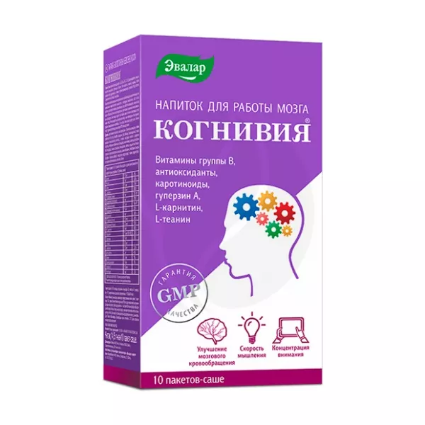Эвалар Когнивия напиток д/работы мозга  саше-пакет, №10