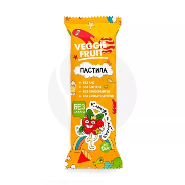 Изображение товара Пастила фруктовая яблоко-клюква, 30г