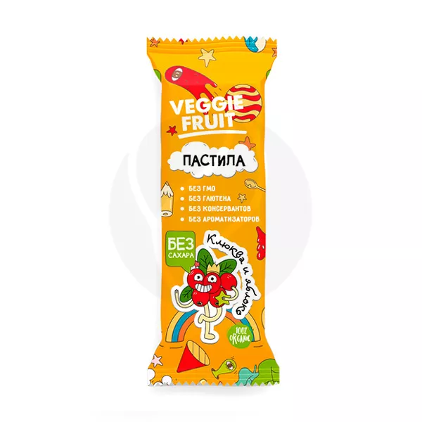 Изображение товара Пастила фруктовая яблоко-клюква 30 г натуральная без добавок Изображение товара Пастила фруктовая яблоко-клюква 30 г натуральная без добавок