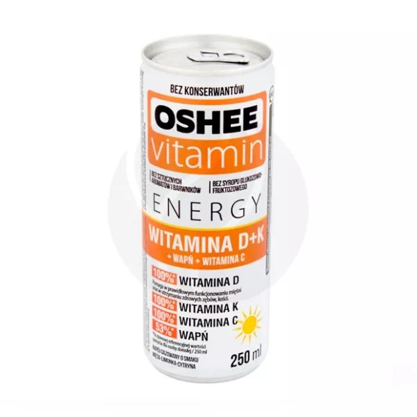 Oshee Vitamin Energy D+K напиток газированный со вкусом мяты, лайма и лимона, 250мл