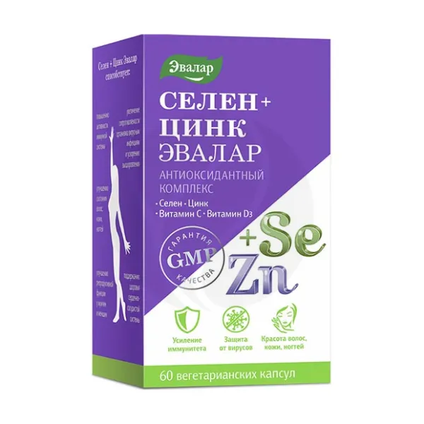 Эвалар Селен+Цинк капсулы, №60