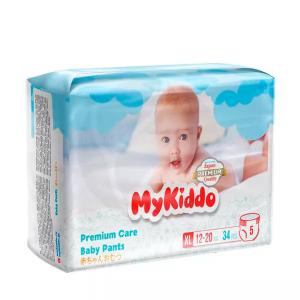 Изображение товара MyKiddo Premium подгузники-трусики размер XL(12-20кг), 34шт Изображение товара MyKiddo Premium подгузники-трусики размер XL(12-20кг), 34шт