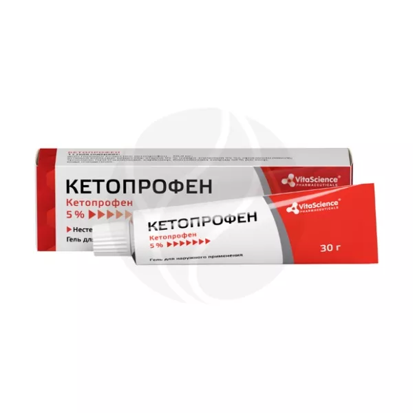 Vitascience Кетопрофен гель д/наружн. прим. 5%, 30г Гель для наружного .