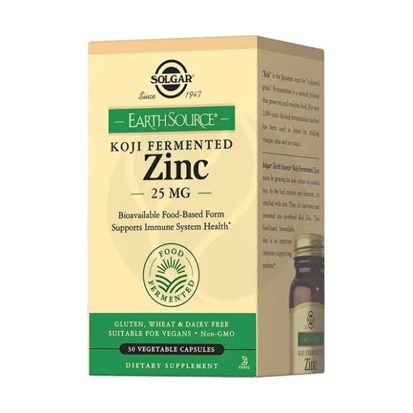 Изображение товара Solgar Цинк в ферментированной культуре Коджи 25мг капсулы 30 шт США