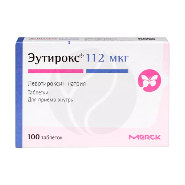 Изображение товара Эутирокс таблетки 112мкг №100 Мерк для лечения щитовидной железы
