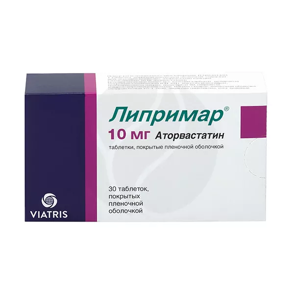 Изображение товара Липримар таблетки 10мг для снижения холестерина - 30 штук Изображение товара Липримар таблетки 10мг для снижения холестерина - 30 штук