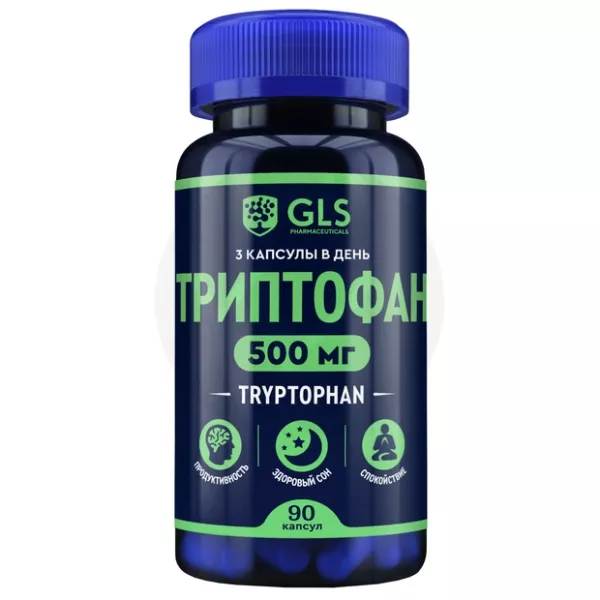 Изображение товара GLS Триптофан капсулы для улучшения настроения и снижения стресса