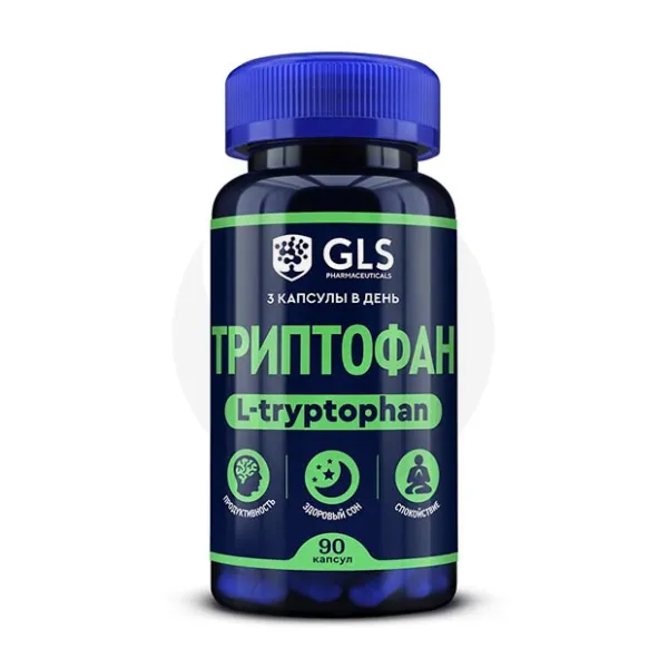 Изображение товара Капсулы GLS Триптофан для поддержания настроения и сна, №90 Изображение товара Капсулы GLS Триптофан для поддержания настроения и сна, №90