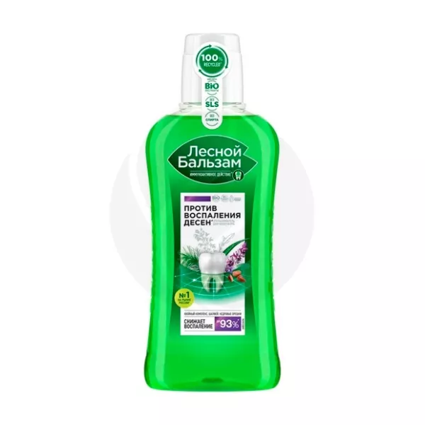 Лесной Бальзам ополаскиватель против воспаления десен шалфей/кедровый орех, 400мл
