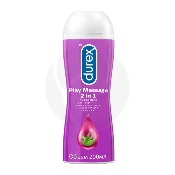 Изображение товара Durex Play Massage 2 в 1 гель-смазка с алоэ вера, 200мл Изображение товара Durex Play Massage 2 в 1 гель-смазка с алоэ вера, 200мл