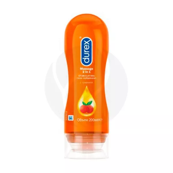 Durex Massage Stimulating интимная гель-смазка 2 в 1 с гуараной, 200мл