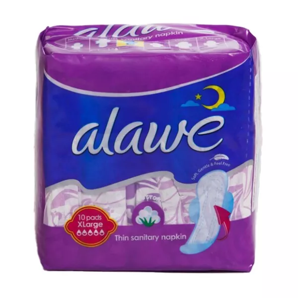 Изображение товара Ночные женские прокладки Alawe-Cotton Thin Fluff XL, надежная защита