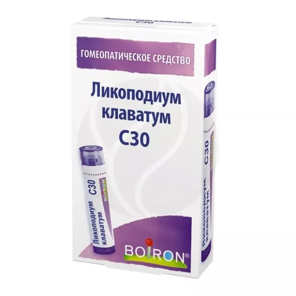 Ликоподиум клаватум С30 гранулы д/рассас. гомеопатические, 4г