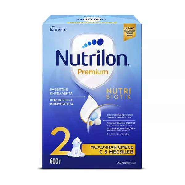 Изображение товара Nutrilon Premium 2 сухая молочная смесь (6+мес), 600г Изображение товара Nutrilon Premium 2 сухая молочная смесь (6+мес), 600г