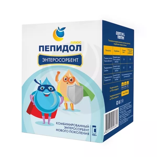Пепидол Плюс порошок д/пригот. р-ра д/приема внутрь, 100 г