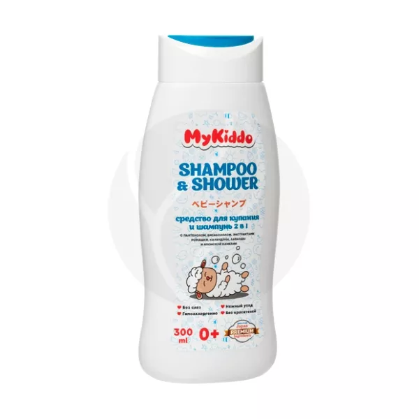 Изображение товара MyKiddo Средство для купания и шампунь 2 в 1 300мл для малышей гипоаллергенное