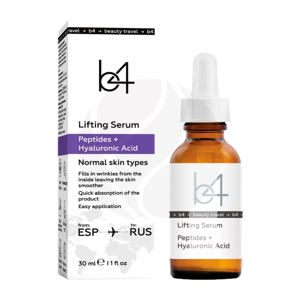 Изображение товара Сыворотка с гиалуроновой кислотой, пептидами и лифтинг эффектом 30 мл b4 Monoserums