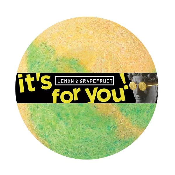 Изображение товара Бурлящий шар для ванн Лимон и грейпфрут 140 г It's for you Изображение товара Бурлящий шар для ванн Лимон и грейпфрут 140 г It's for you